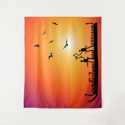 Tenture Warriors Petroglyphs Viking Ship (Devant)