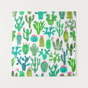 Tenture Watercolor cactus motif sans soudure. Cactus backg