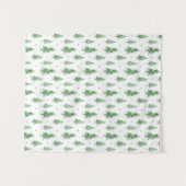 Tenture Watercolor Christmas Trees Seamless Pattern (Devant (Horizontal))