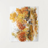 Tenture Watercolor Fall Chien Design - Pointeur allemand (Devant)
