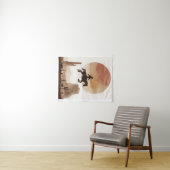 Tenture Watercolor Flying Cowboy (En situation (horizontale))