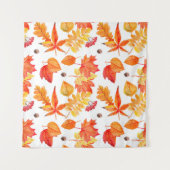 Tenture Watercolor leaves seamless pattern (Devant (Horizontal))