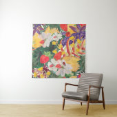 Tenture WAtercolor motif tropical transparent avec exotiqu (En situation (horizontale))