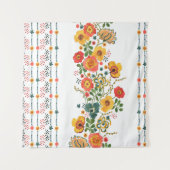 Tenture Watercolor painting seamless pattern with stylized (Devant (Horizontal))