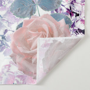 Tenture Watercolor roses et hydrangeas.