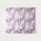 Tenture Watercolor roses et hydrangeas. (Devant (Horizontal))