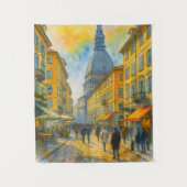 Tenture Watercolor Turin Italy – Mole Antonelliana City (Devant)