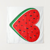 Tenture Watermelon Heart Valentine's Day Free Palestine (Devant (Horizontal))
