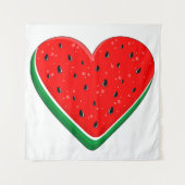 Tenture Watermelon Heart Valentine's Day Free Palestine (Devant)