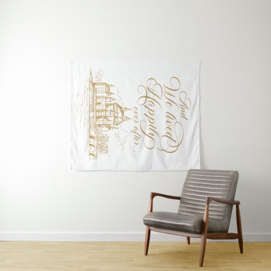 Tenture We lived happily ever after royal backdrop (En situation (horizontale))
