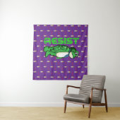 Tenture Weatherproof Personalized House Flag Resist frog (En situation (horizontale))
