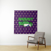 Tenture Weatherproof Personalized House Flag Resist frog (En situation (horizontale))