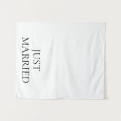 Tenture Wedding Just Married Fabric Car Banner Sign (Devant (Horizontal))