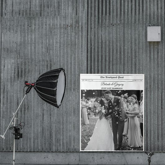 Tenture Wedding Newspaper Fun Photo Photobooth Backdrop