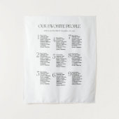 Tenture Wedding Seating Chart Fabric 9 Tables Fabric (Devant)