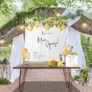 Tenture Wedding shower citron Squeeze principal trouvé
