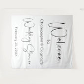 Tenture Wedding shower de script moderne fond de bienvenue (Devant (Horizontal))