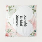 Tenture Wedding shower wall poster personalized (Devant (Horizontal))