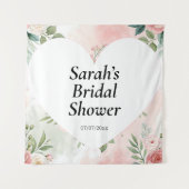 Tenture Wedding shower wall poster personalized (Devant)