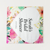 Tenture Wedding shower wall poster personalized (Devant (Horizontal))