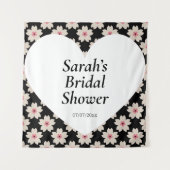 Tenture Wedding shower wall poster personalized (Devant)