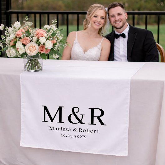 Tenture Wedding Table Runner Monogram Tapestry Banner