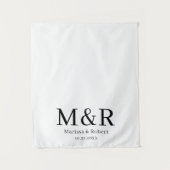Tenture Wedding Table Runner Monogram Tapestry Banner (Devant)