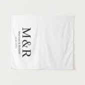 Tenture Wedding Table Runner Monogram Tapestry Banner (Devant (Horizontal))