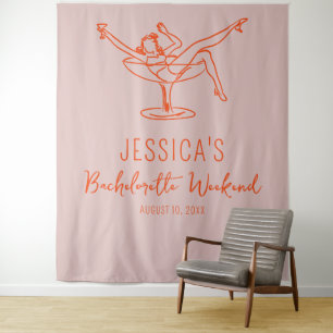 Tenture Week-end Bachelorette Retro Backdrop Photo stand