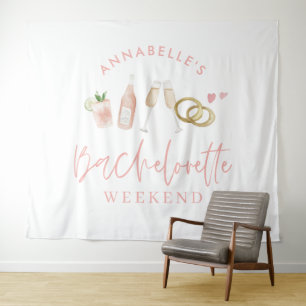 Tenture week-end champagne rose girly moderne