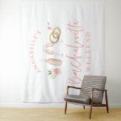 Tenture week-end champagne rose girly moderne (En situation)