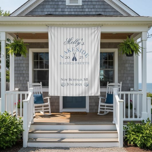 Tenture Week-end de célibataire au lac Bleu Naissance Itin