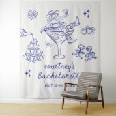 Tenture Week-end de célibataire de cowgirl dessiné à la ma (En situation)