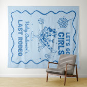 Tenture Week-end de célibataire Rodeo Cowgirl Disco Bleu (En situation (horizontale))