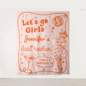 Tenture Week-end de célibataire Rodeo Cowgirl Disco Orange (Devant)