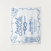 Tenture Week-end de fête de Bachelorette Cowgirl Côtière (Devant)