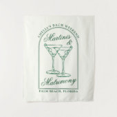 Tenture Week-end de jeune fille Martini & Matrimony (Devant)