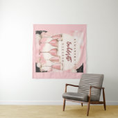 Tenture Week-end de jeune fille moderne rose champagne (En situation (horizontale))