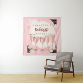 Tenture Week-end de jeune fille moderne rose girly champag (En situation)