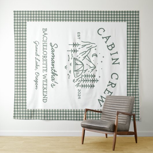 Tenture Week-end EVJF Montagnes (En situation (horizontale))