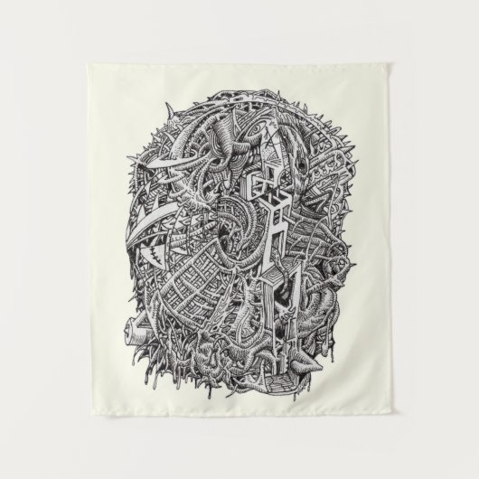 Tenture Weirdhead par Brian Benson (Devant)