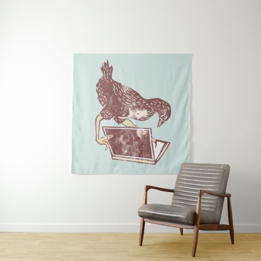 Tenture Weka Bird Lire un livre (En situation (horizontale))