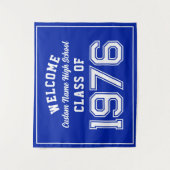 Tenture Welcome Class of 1976, Blue Reunion Party Decor (Devant)