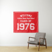 Tenture Welcome Class of 1976, Red Reunion Party Decor (En situation (horizontale))