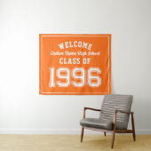 Tenture Welcome Class of 1996, Orange Reunion Party Decor (En situation (horizontale))