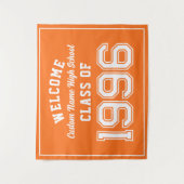 Tenture Welcome Class of 1996, Orange Reunion Party Decor (Devant)