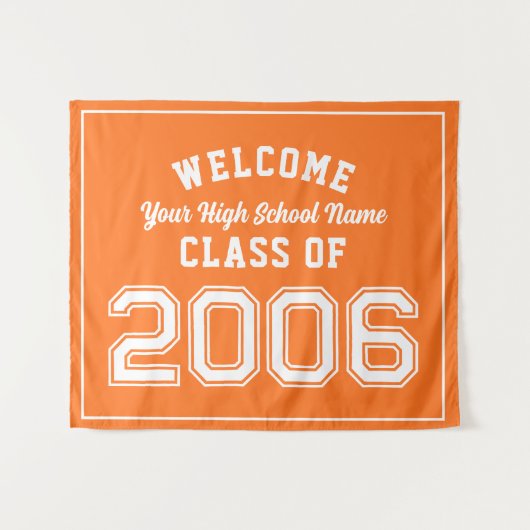 Tenture Welcome Class of 2006, 20 Year Reunion Decor (Devant (Horizontal))