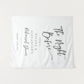 Tenture Welcome Rehearsal Dinner The Night Before (Devant (Horizontal))