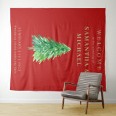 Tenture Welcome to the wedding Christmas (En situation (horizontale))