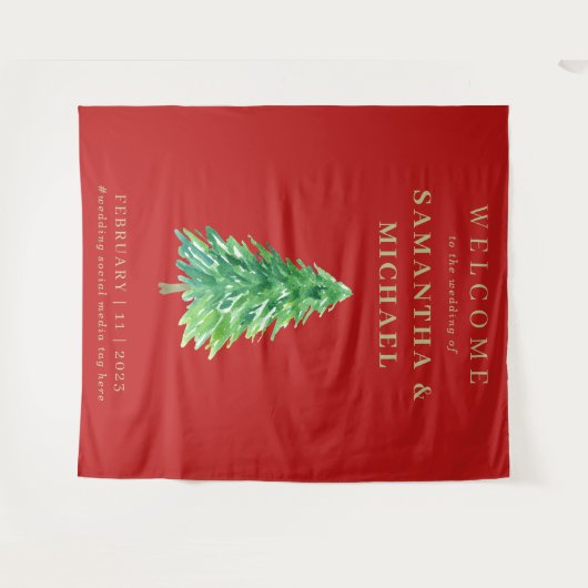 Tenture Welcome to the wedding Christmas (Devant (Horizontal))